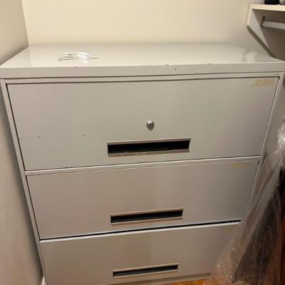 three draw file cabinet