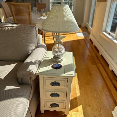 side table and lamp
