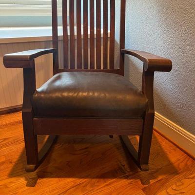 Vintage Mission Style Rocking Chair - $120