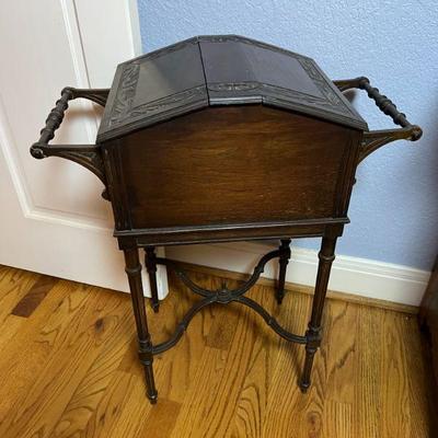 Antique Sewing Stand w/Storage - 