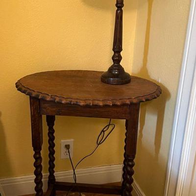 Vintage Solid Wood Table - Pie Crust Oval shape - $175