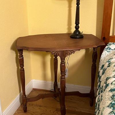 Antique Scalloped Side Table - $75