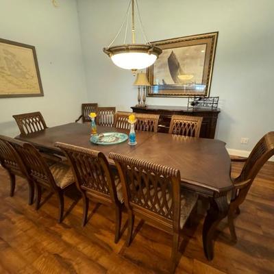 Bernhardt dining table and chairs 