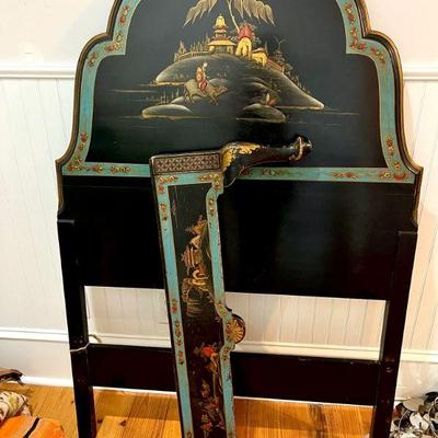 Antique Lacquer Single Bed Frame