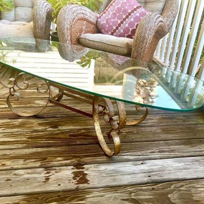 Glass coffee table