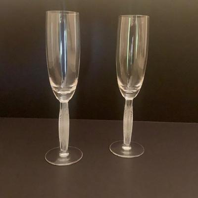 Lalique champagne flutes