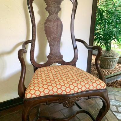 Set of ten, 2 arm and 8 sidechairs, Trouvailles dining chairs