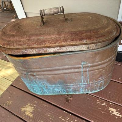Antique copper canner