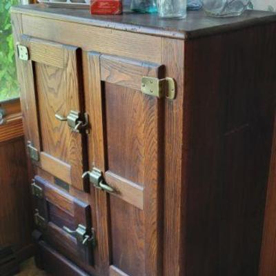 Antique Oak Ice Box