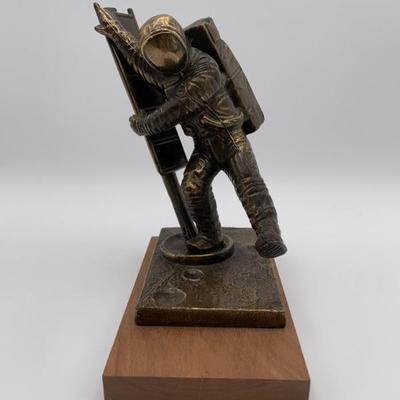 “First Step on the Moon” Rebechini Bronze Sculpture - 1969