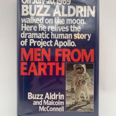 Book - MEN FROM EARTH - Astronaut Signed: Aldrin
