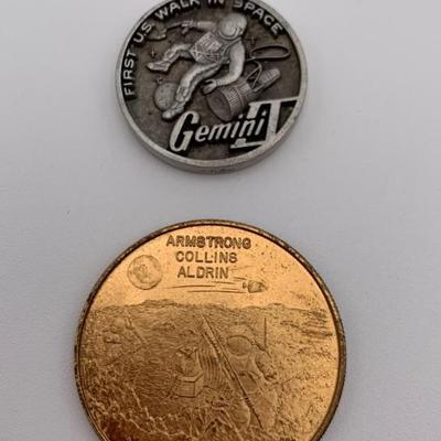 Commemorative Coin Pair - Apollo 11 & Gemini