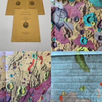 Vintage Moon Maps - Dept of Interior - 1960s