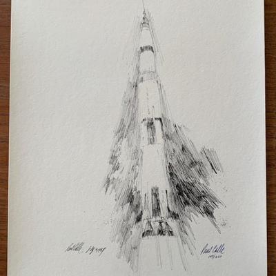 Apollo 11 - LIFT-OFF - Paul Calle Signed Print