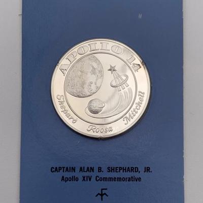 Apollo 14 Commemorative Coin - Sterling - Proof - SCI-37
