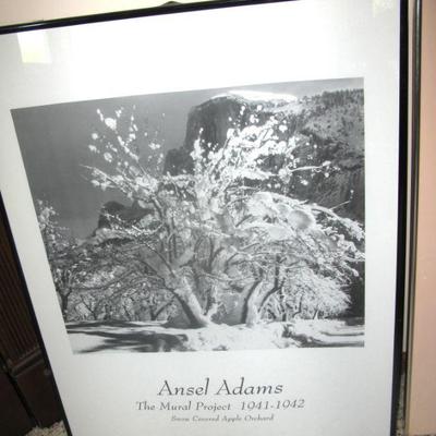 Ansel Adams framed poster             $ 22.00