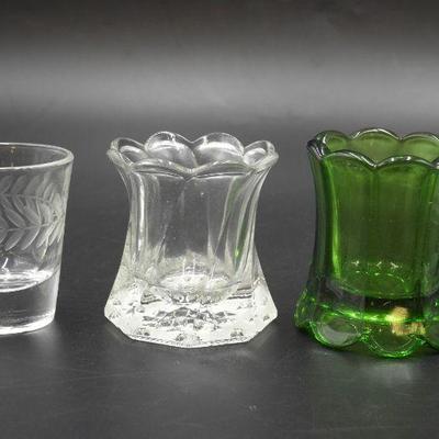 9 EAPG GLASS GOBLET - CELERY - PLUS
