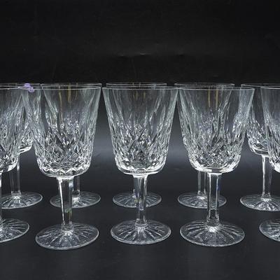 10 WATERFORD LISMORE WATER GOBLETS
