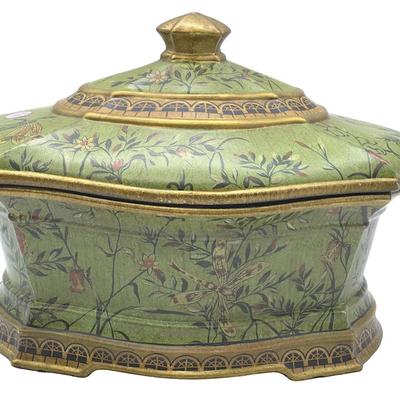 DECORATIVE CHINESE DRAGONFLY COVERED CENTERPIECE