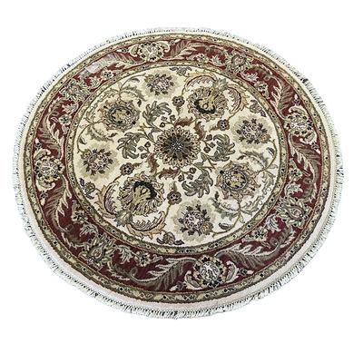 ROUND INDO PERSIAN TABRIZ RUG 4 FT