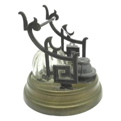Rare and Unique 1880s Barometric Inkwell. Originally patented in 1861-67 by Thomas Hudson and manufactured by Cutter Tower Co., Boston,...