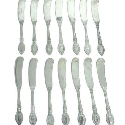 14 STERLING SILVER GUILDHALL REED & BARTON BUTTER SPREADERS