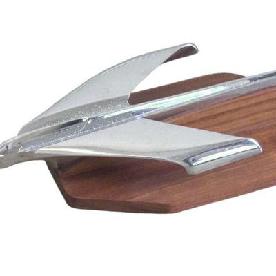 1951 PONTIAC CHROME HOOD ORNAMENT ON PADAUK