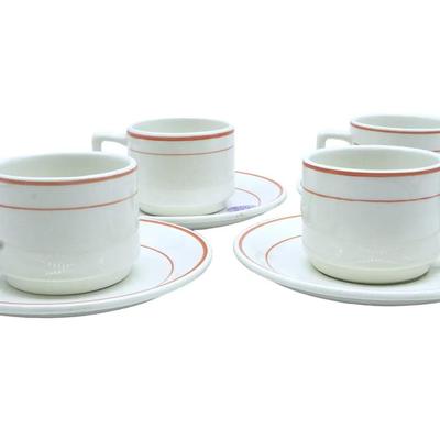 ORCHIES FRENCH POTTERY DEMITASSE SET