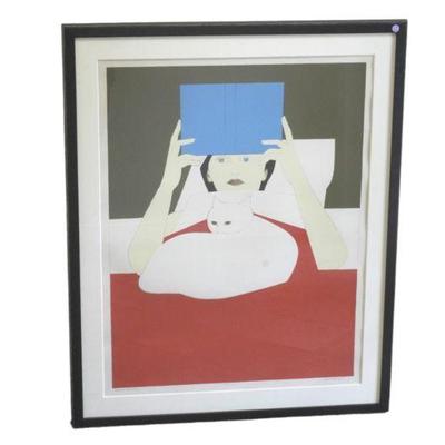 Will Barnet (1911-2012) Signed Limited Edition 1970 Serigraph, 192 of only 300 made. "Woman Reading". Signed, numbered and...