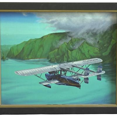 Albert J. Enckler (1921-2014) Sikorsky S-38, Oil on canvas. Signed lower right.
