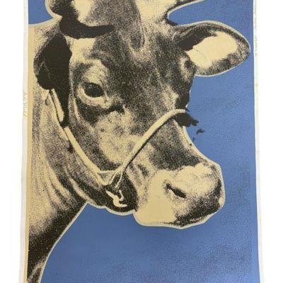 Andy Warhol Cow (Yellow and Blue) Wallpaper, 1971 Factory Additions Screenprint in colors on wallpaper. 45.5"x30". 