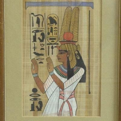 3 HAND PAINTED EGYPTIAN PAPYRUS
