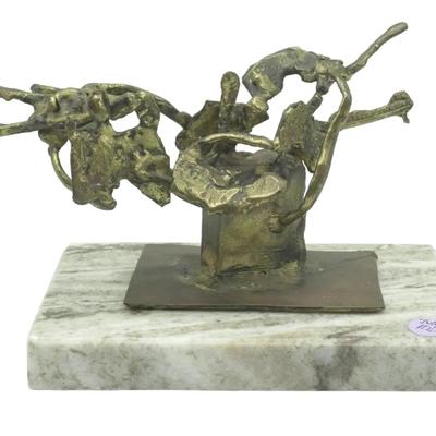 MID CENTURY BRONZE BRUTALIST SCULPTURE