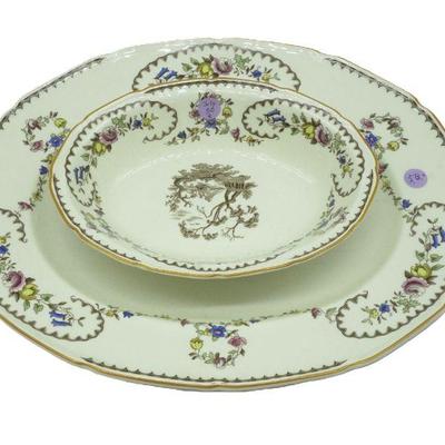 2 ROYAL DOULTON THE BEAUFORT ELEGANT PLATTER & BOWL