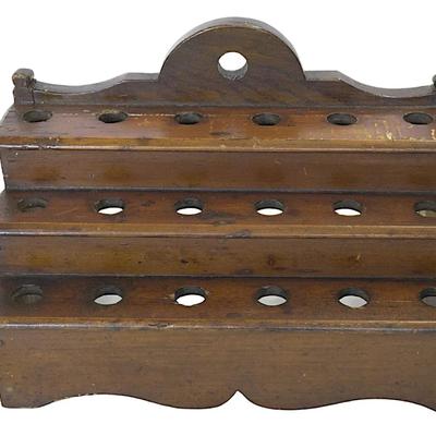 A good quality well made Welsh oak stepped spoon / pipe rack for holding 18 spoons or pipes, which can stand on a table or hang on a...