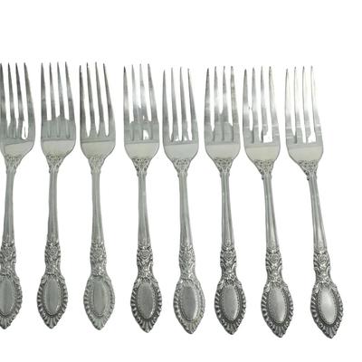8 STERLING SILVER GUILDHALL REED & BARTON DINNER FORKS