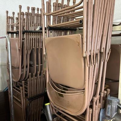 Two tier folding chair cart 