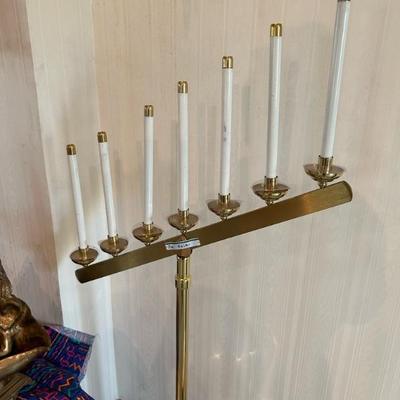 Brass candelabra