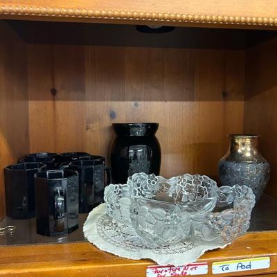 Black amethyst glass
