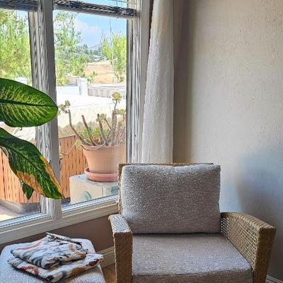 Chair with ottoman