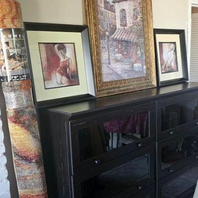 Lawyer bookcases with glass panels