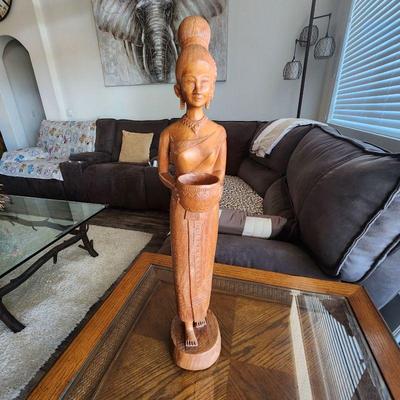 Wood Carved Figure From Thailand Brought Home After Serving in Vietnam
