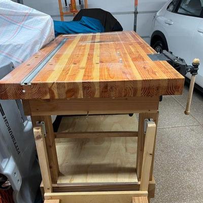 Wood workbench (Pattern Maker's Vise sold separately)