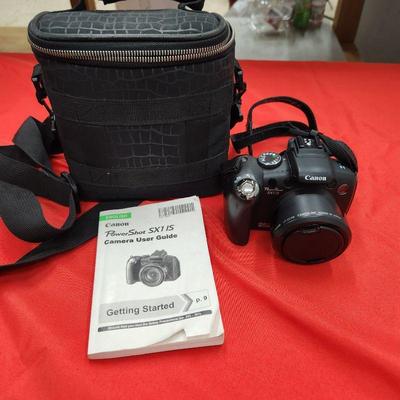 Canon Powershot SX1 IS Digital Camera with Carry Case & Manual