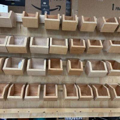 Removeable Storage Bins on Backboard