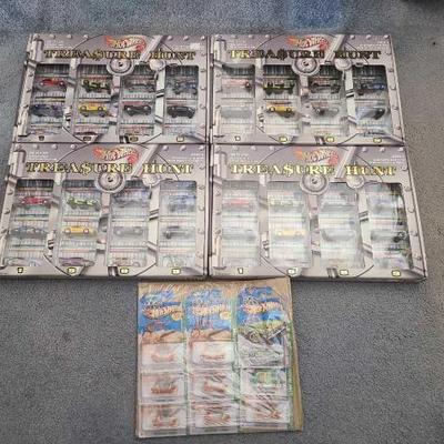 #2208 • (4) 1994 Hot Wheels Treasure Hunt Collector's Sets and (9) Assorted Hot Wheels

