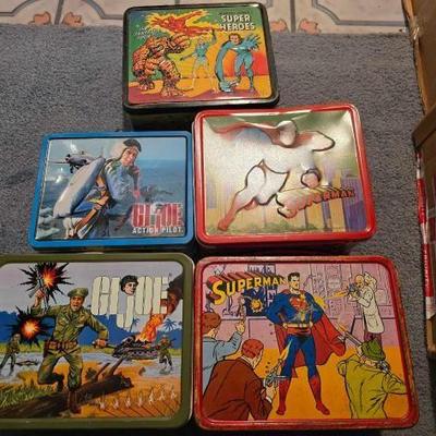 #2054 • 5 Vintage Aladdin Lunchboxes
