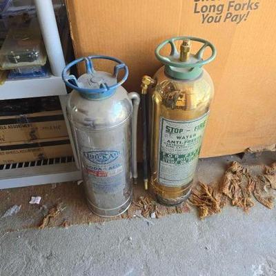 #5594 • (2) Vintage Fire Extinguishers
