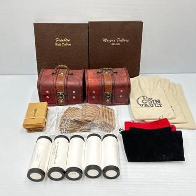 #930 • Coin Bags, Containers, Trinket Boxes & Coin Albums
