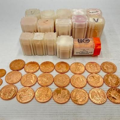 #920 • Over (300) .999 Fine Copper Rounds & Coins
